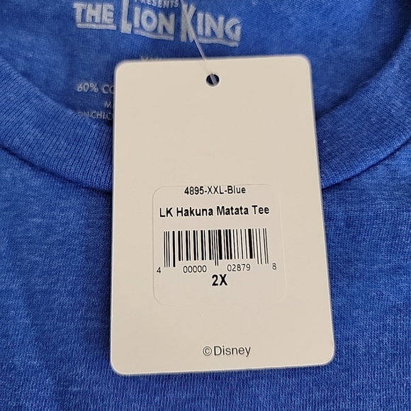 Disney The Lion King T Shirt Musical Hakuna Matata Size 2XL Blue XXL NWT - Picture 6 of 8